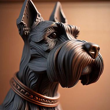 3D model Zwergschnauzer dog (STL)